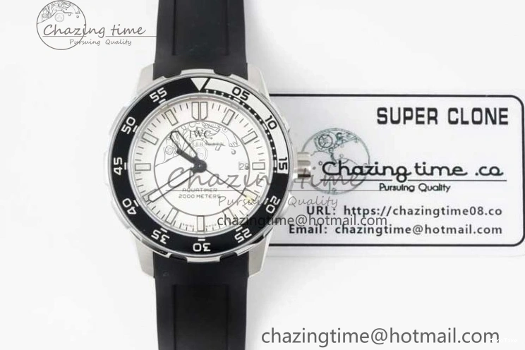 MIROTIME 0108 Premium Aquatimer Automatic SS RSF 1:1 Best Edition White Black Dial on Black Rubber Strap A 7067